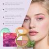 Eye & Cheek Palette - Eyeshadow and Highlighter Makeup, Makeup Palettes Contour Kit, Shimmer Glow Face Highlighter Palette for Women Face, Natural Glow Contour Powder, with Detachable Brush view 3