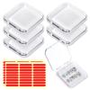 4 Pcs Clear Press on Nail Organizers, Press on Nail Case with 30 Pcs Adhesive Double Sided Tape for Nails Display Case, Nails Box Packaging view 1