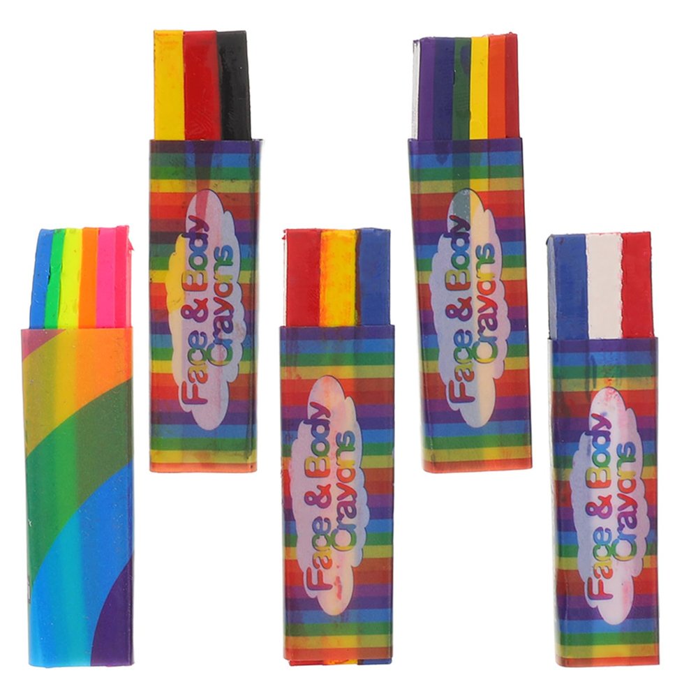 Healeved 5pcs Face Paint Crayons Washable Face Body Makeup Paint Sticks for for Halloween Christmas Festivals Parties Costumes Accessories