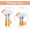 4 Pack Fluffy Facial Brushes, Esthetician Fluffy Fan Brushes Soft Bristle Highlighting Blush with Long and Short Handle Makeup Esthetician Facial Applicator Brush for Loose Highlighting Blush view 2