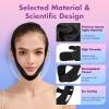 2 Pack Face Slimming Strap, Double Chin Reducer Band, Graphene V-Line Mask Chin Up Mask V Shaped Face Mask Chin strap for sleeping, V-Line Lifting Mask for Women, Medium, Black and Black view 3