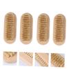 COOLHIYA 4Pcs Double-sided Wooden Nail Brush with Firm Boar Bristles Portable Manicure Pedicure Tool for Cleaning Fingernails and Skin Suitable for Home and Travel Use view 4