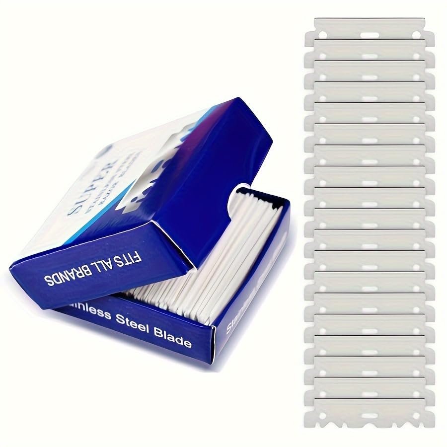 Barber Single Edge Razor Blades - 100 Count Stainless Steel