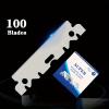 Barber Single Edge Razor Blades - 100 Count Stainless Steel view 2