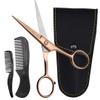 Ontaki 5" Beard & Mustache Scissor with Combs for Men - Rose Gold view 1