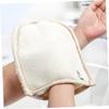 COOLHIYA 2 pcs Dual-Texture Bath Exfoliating Gloves for Adults Loofah Body Scrubber Mittens with Deep Cleansing Skin-Friendly Material Lightweight and Portable Shower Gloves for Women and view 3