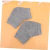 LALADEFIEE 2 Pairs Gel Heel Protector Socks Anti-Crack Moisturizing Ankle Socks Breathable Polyester-Cotton Blend for Night Use and Foot Care Grey view 4