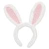 JazSwirl Bunny Ears Headband for Adults, Cute Fluffy Blue Pink Bunny Headband Plush Halloween Easter Bunny Ears for Women view 1