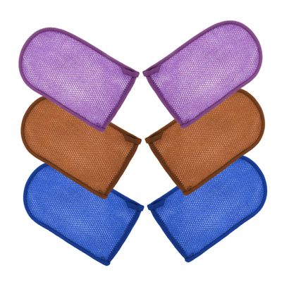 LALADEFIEE 6pcs Exfoliating Bathing Gloves Thickened Shower Mitts for Gentle Dead Skin Removal and Smooth Skin Quick-dry Scrubbing Mittens in and Colors for Use