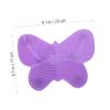 COOLHIYA Butterflies Shaped Silicone Makeup Brush Cleaning Pad with Suction Cups Beauty Tool for Efficient Brush Scrubbing Suitable for Home and Salon Use Purple view 2