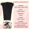 12 Inch 0.6cm Thickness Loc Extensions Human Hair 10 Strands Dreadlock Extensions Real Human Hair For Women Men Kids 100% Full Handmade Permanent Locs Extensions Can Be Dyed And Bleached(Natual Black) view 2