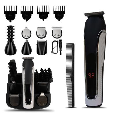 16 in 1 Professional Hair Clipper Set, Hair and Beard Trimmer Beauty Set, 90 Minute Running time, USB Charging, LED Display Screen