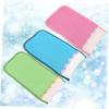 ETHZZLE 3Pcs Bath Exfoliating Gloves Rayon Shower Mitts for Gentle Dead Skin Removal Suitable for Bathing and Sauna Random Colors Random Color view 4