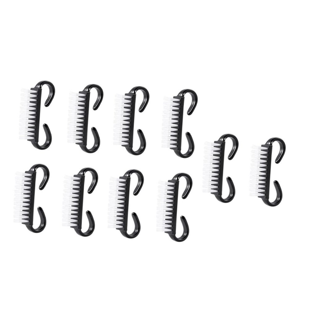 ETHZZLE 10 Pcs Small Nail Cleaning Brushes Lightweight Manicure Nail Art Dust Remover Tools for Fingernails Portable Scrub Kit for Home and Salon Use