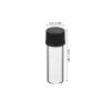 SAFIGLE 100pcs Clear Glass Vials: 2ml Glass Sample Vials With Plastic Screw Black Cap - Small Refillable Bottles For Cosmetics Essential Oils view 2