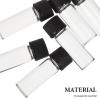 SAFIGLE 100pcs Clear Glass Vials: 2ml Glass Sample Vials With Plastic Screw Black Cap - Small Refillable Bottles For Cosmetics Essential Oils view 3
