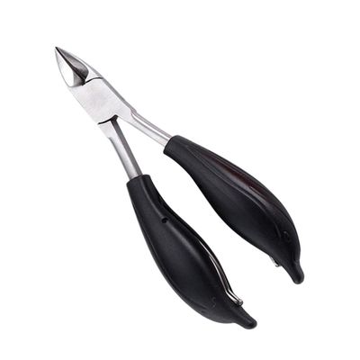 ETHZZLE Practical Stainless Steel Nail Clipper with Plastic Handle Eagle Beak Dead Skin Plier Double Spring Precision Grooming Tool for Home and Salon Use Portable Black Design
