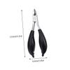 ETHZZLE Practical Stainless Steel Nail Clipper with Plastic Handle Eagle Beak Dead Skin Plier Double Spring Precision Grooming Tool for Home and Salon Use Portable Black Design view 2
