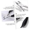 ETHZZLE Practical Stainless Steel Nail Clipper with Plastic Handle Eagle Beak Dead Skin Plier Double Spring Precision Grooming Tool for Home and Salon Use Portable Black Design view 4