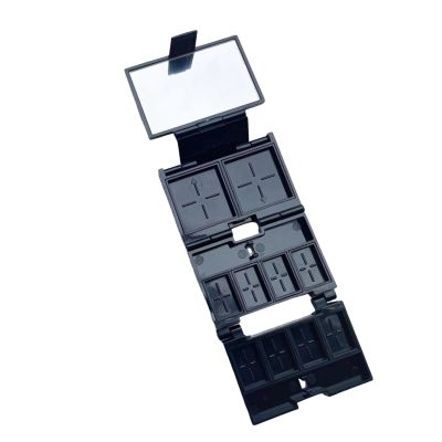 FashionCha Empty Eyeshadow Palette Makeup Palettes 10 Grids Travel Triple Folding Crafts Eyeshadow Case Organizer for Highlights