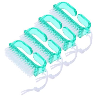 ETHZZLE 4 pcs Nail Cleaning Brushes for Fingernails and Toenails Portable Small Nail Scrub Brush for Manicure Pedicure Delicate Design Safe for Care Lightweight and Easy to Carry