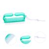 ETHZZLE 4 pcs Nail Cleaning Brushes for Fingernails and Toenails Portable Small Nail Scrub Brush for Manicure Pedicure Delicate Design Safe for Care Lightweight and Easy to Carry view 3