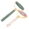 ETHZZLE 2Pcs Jade Facial Massage Roller and Scraper for Face Eye Neck Body Cooling Tightening Skin Care Tool to Enhance and Absorption view 1
