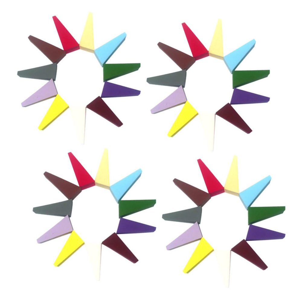 COOLHIYA 50Pcs Triangular Makeup Sponge Wedges Wet Dry Dual-use Cosmetic Applicator Puff Soft Elastic Beauty Sponges for Powder and Liquid Foundation Multi-color