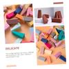 COOLHIYA 50Pcs Triangular Makeup Sponge Wedges Wet Dry Dual-use Cosmetic Applicator Puff Soft Elastic Beauty Sponges for Powder and Liquid Foundation Multi-color view 3