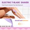 UNIMIKO Bikini Trimmer for Women, 3-in-1 Painless Womens Electric Razors & Pubic Hair Trimmer, Waterproof Womens Shaver with Ceramic Blades, USB Rechargeable Lady Groomer for Legs Underarm Face,Pink view 4