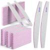 100 Pack Nail Files 80/80 Grit Double Sided Washable Emery Board Coarse Nail File 80 Grits Reusable Curved Coarse for Acrylic Natural Toenails Reusable Washable Manicure view 1