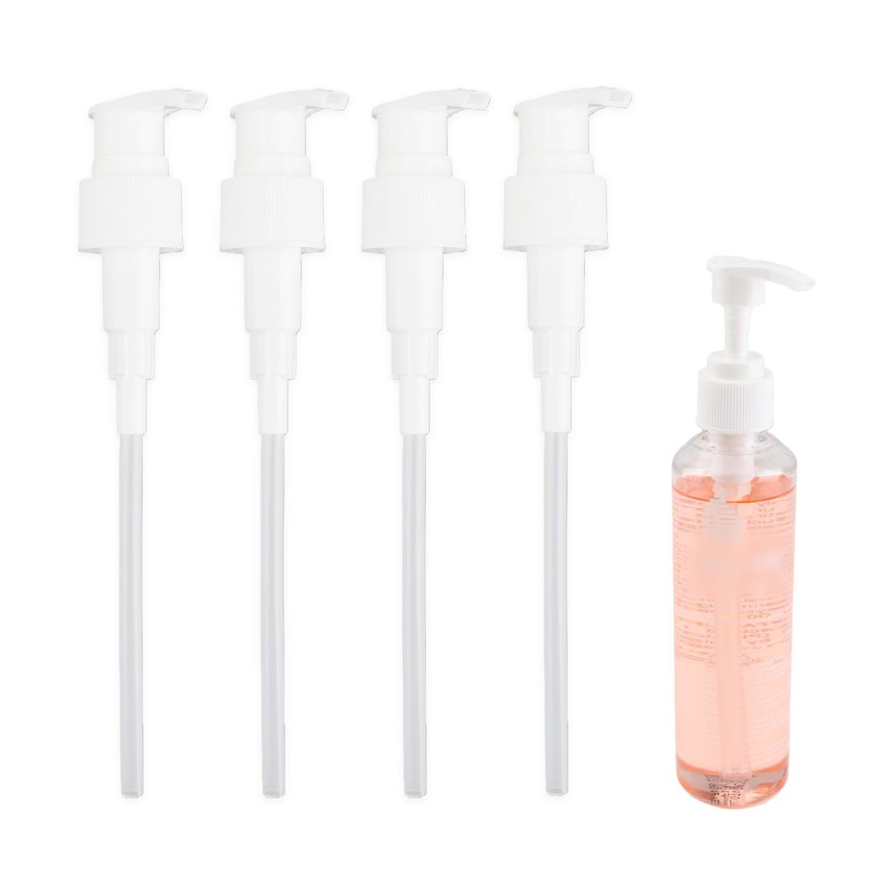 4 Pack for Dispenser Pump for 6.7 oz Bio-Oil Skincare Body Oil,Replacement Pump Compatible with Bio-Oil 6.7 oz Skincare Bottle, White (Oil not Included)