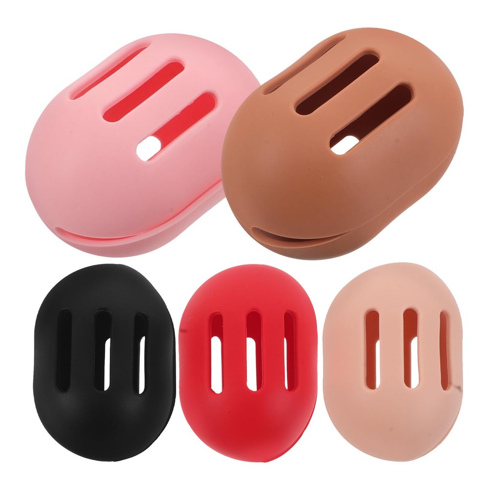 Healvian 5pcs Makeup Sponge Holder: Beauty Egg Carrying Case Cosmetic Powder Puff Storage Box Silicone Container Protector For Make Up Blending Sponges