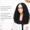 Urbeauty V Part Burmese Curly Wig for Black Women, Glueless Protein Silk Synthetic Upgraded U Part Wigs Soft Natural Human Hair Feel, Lightweight Beginner Friendly Upart, Daily Wear/Time-Saving Vpart view 2