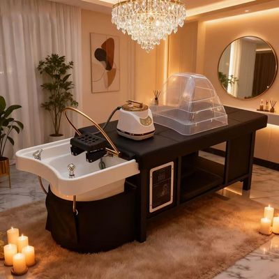 CHEEMHOM Head SPA Shampoo Bed,Massage Bed, Head Spa Equipment for Barbershop, Salon Station, Massage Parlor
