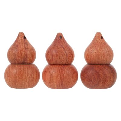 3 Pack 1ml Wood Gourd Roll on Essential Oil Bottle Pendant