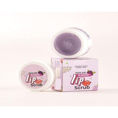 Lip Scrub Blueberry for Women & Men for Smooth Lips Dark Lips, Scrub with Sugar & Shea Butter for gentle exfoliation, hydrated, smooth & soft lips- 8 gm, 0.28ounce