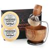 Anbbas Badger Hair Shaving Brush with Wood Handle,Large Soap Bowl,Stainless Steel Shaving Stand and 7oz Natural Shaving Soap Puck Refill for Men view 1