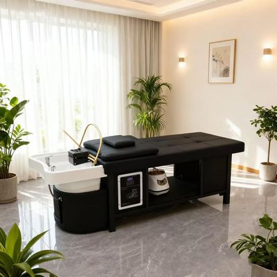 CHEEMHOM Head Spa Equipment Shampoo Bed Supports Water CirculationFumigationLight Therapy Massage Table for Spa Beauty Salon