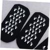 COOLHIYA 4pcs Foot Gel Socks with Non-Slip Dots for Moisturizing and Skin Care Black Spa Socks for Dry Feet and Long Standing view 2