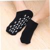 COOLHIYA 4pcs Foot Gel Socks with Non-Slip Dots for Moisturizing and Skin Care Black Spa Socks for Dry Feet and Long Standing view 3