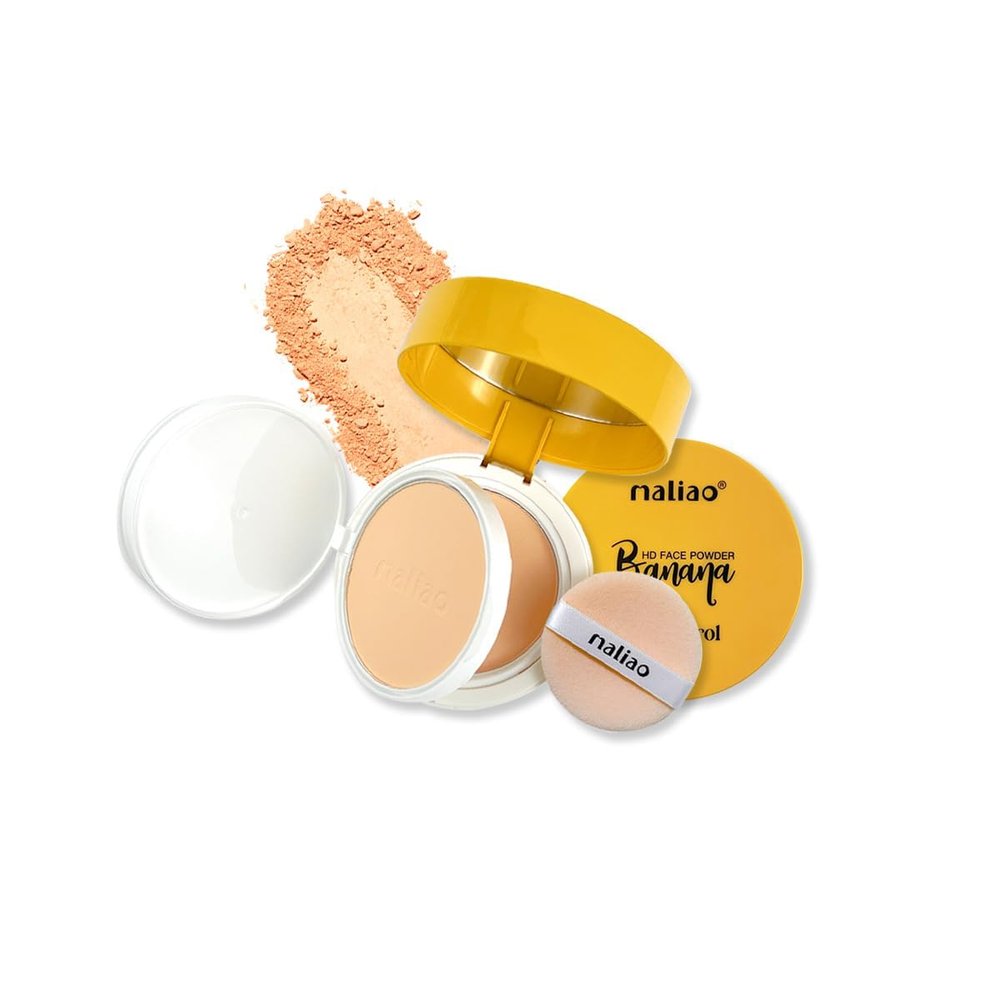 Maliaoo Banana HD 2 IN 1 Oil-Control Face Powder Compact (NATURAL BEIGE)