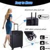zhenmaster Mobile Tattoo Workstation With 3 Drawers And Adjustable Handle, Professional Makeup Rolling Trolley Case With Combination Lock, Salon Storage Box For Artists, Black view 4