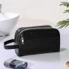 RBGDLPDFVN Men Vintage Toiletry Bag Travel Business Cosmetic Makeup Cases Male Hanging Storage Organizer Wash Bags(Yellow Brown) view 2