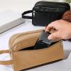 RBGDLPDFVN Men Vintage Toiletry Bag Travel Business Cosmetic Makeup Cases Male Hanging Storage Organizer Wash Bags(Yellow Brown) view 3
