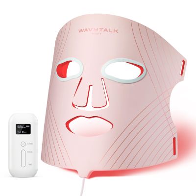 Wavytalk Red Light Therapy Mask for Face, Glow Time LED Face Mask 850nm NIR