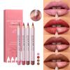 4 Pcs Lip Liner Pastes Matte Lip Lipstick Liner Pencil Set Lipstick Makeup Supplies For Women And Girl view 2
