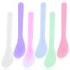 Ajcotahm 6PCS Makeup Scoops Spatulas Plastic Beauty Spoon Facial Cream Brush Reusable Cosmetic Mask Mixing Scoop Tool for Lotions Cream and Sampling Tool view 1
