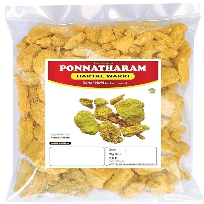 Ponnatharam Hartal Warki Stone for Hair Removal, 50g