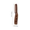 ETHZZLE Portable Wooden Beard Comb with Hollow Wide Tooth Design and PU Protective Case Men S and Women S Travel Beard Oil Comb for Smooth Grooming and Mustache Detangling view 2